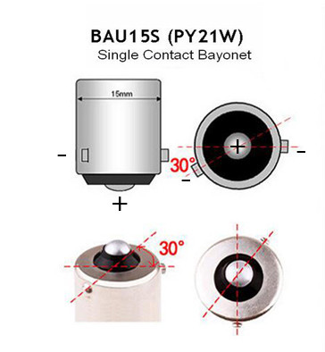 Світлодіодна лампа StarLight T25 10 діодів CREE XB-D PY21W BAU15S з лінзою AMBER USA 12V Харків - фото 2