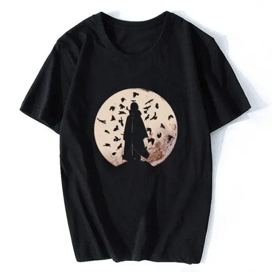 Футболка мужская с аниме принтом Наруто итачи Размер оверсайз (S/M/L) Черный AnimeT00028 Днепр