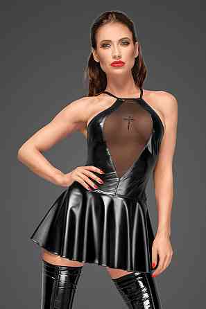 Платье с накаткой в виде креста Noir Handmade F184 черное, XL Sex Aura Киев