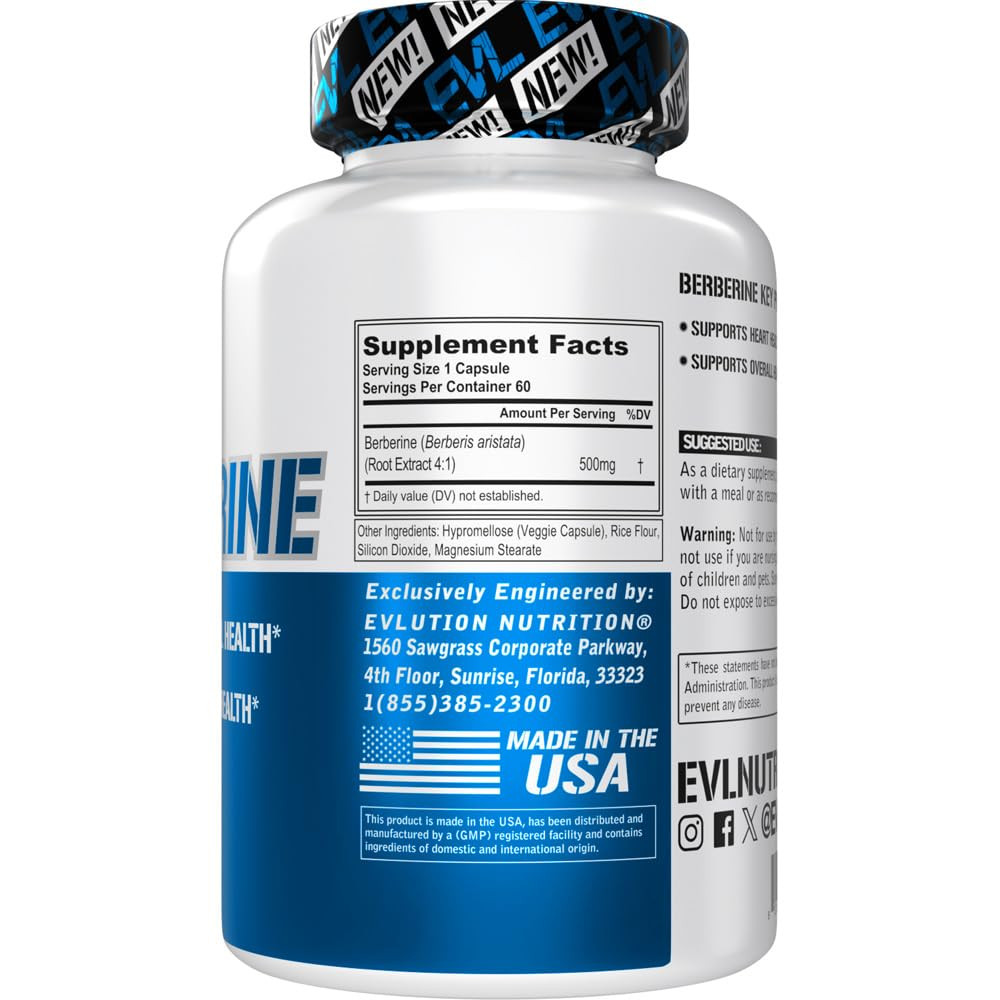 Берберин Evlution Nutrition Berberine 60 Veggie Capsules Луцк - изображение 2
