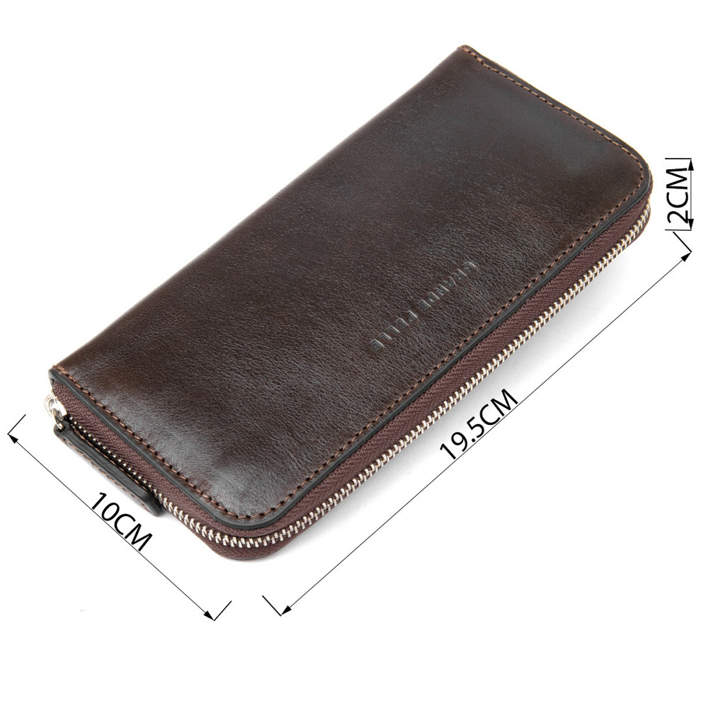 Шкіряне жіноче глянцеве портмоне GRANDE PELLE 11466 Коричневий Київ - фото 3