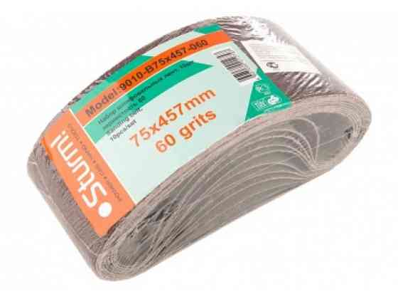Шліфлента Sturm, 75x457, зерно 060, 10 шт 9010-B75x457-060 (читувати опис) Рівне