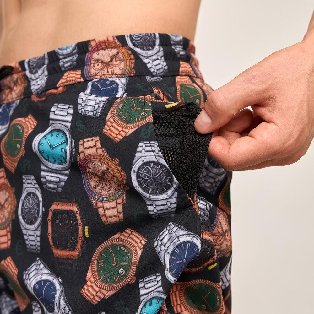 Принтованные мужские шорты для плавания Pobedov Pool day Hodynnyky Киев - изображение 8