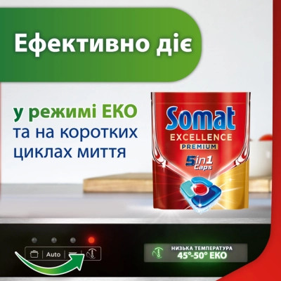 Таблетки для посудомийних машин Somat Excellence 5-в-1 20 шт. (9000101808384) Вінниця - фото 6