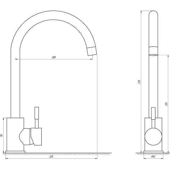 Змішувач для кухні Globus Lux ALPEN SUS-203S Київ