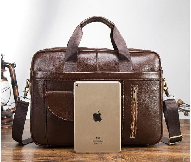 Сумка мужская под ноутбук Vintage 14882 Коричневая Киев - изображение 5