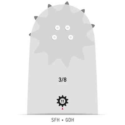 Шина для ланцюгової пили Oregon 0.325&apos;&apos;, 1.5 мм, 18&apos;&apos;/45 см (183SFHD025) Вінниця