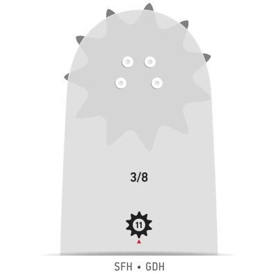 Шина для цепной пилы Oregon 0.325'', 1.5 мм, 18''/45 см (183SFHD025) Винница - изображение 2