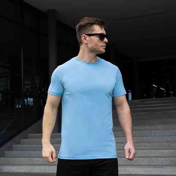 Мужская футболка голубая Pobedov Peremoga Киев