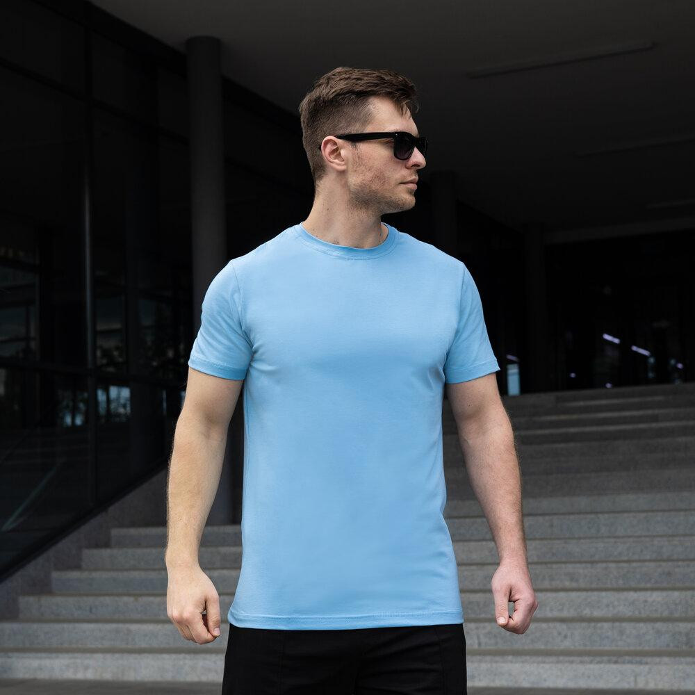 Мужская футболка голубая Pobedov Peremoga Киев - изображение 1