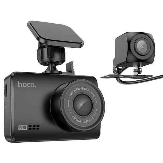 Видеорегистратор HOCO DV3 Driving recorder with display(dual-channel) Black Киев