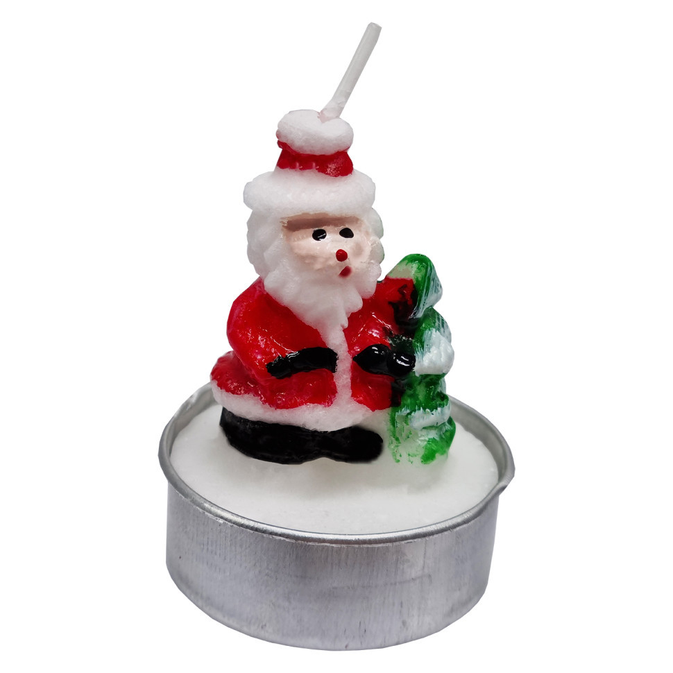 Новорічна свічка "Санта Клаус з ялинкою" Bambi 10-81-4 розмір свічки 3,5х5 см Вінниця - фото 1