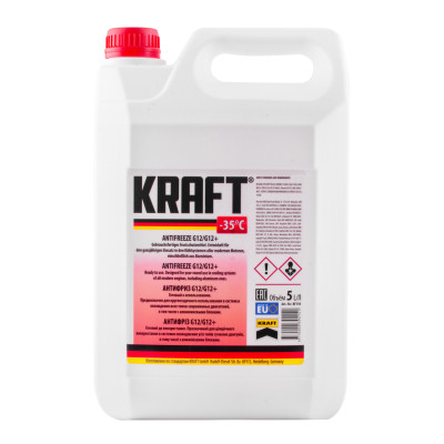 Антифриз KRAFT G12/G12+ -35 (красный) 5л (KF110) Винница - изображение 1