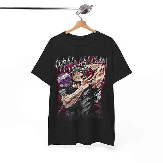 Футболка аниме Магическая битва оверсайз (S/M/L) Черний AnimeJ0139 Днепр