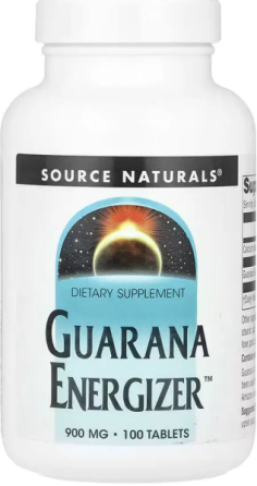 Гуарана Source Naturals Guarana EnergizerTM 900 mg 100 таб Київ