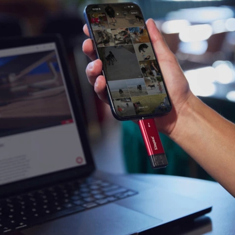 Портативный SSD Kingston Dual USB-A/C 2TB Dual Portable 1050MB/s USB 3.2 Gen 2 Red/Black Киев - изображение 7