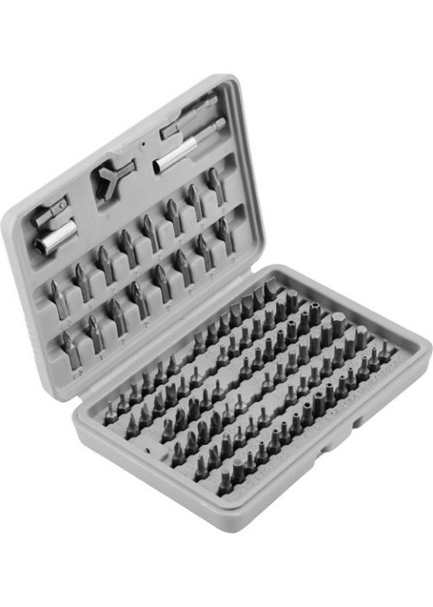 Набір біт, адаптери для біт, CrV, 100 предм., в пласт. боксі SPARTA Полтава - фото 1