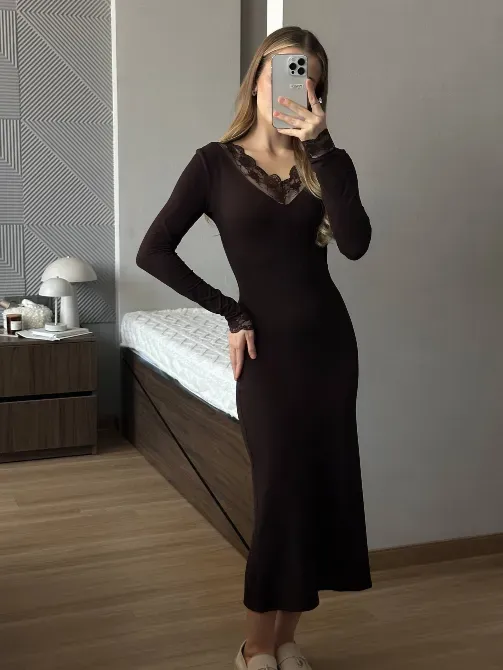 Жіноча сукня по фігурі з мереживом Одеса - фото 9