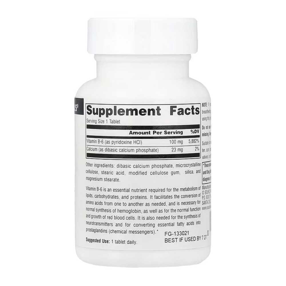 Вітамін B6 Source Naturals Vitamin B-6 100 mg 100 таб Київ - фото 2