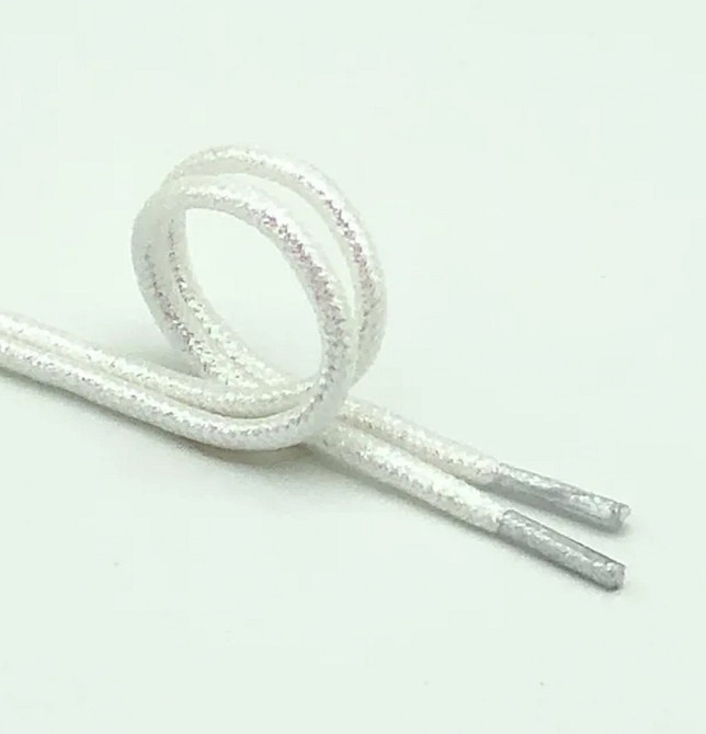 Шнурки блискучі глітерні Білий Смела - изображение 1