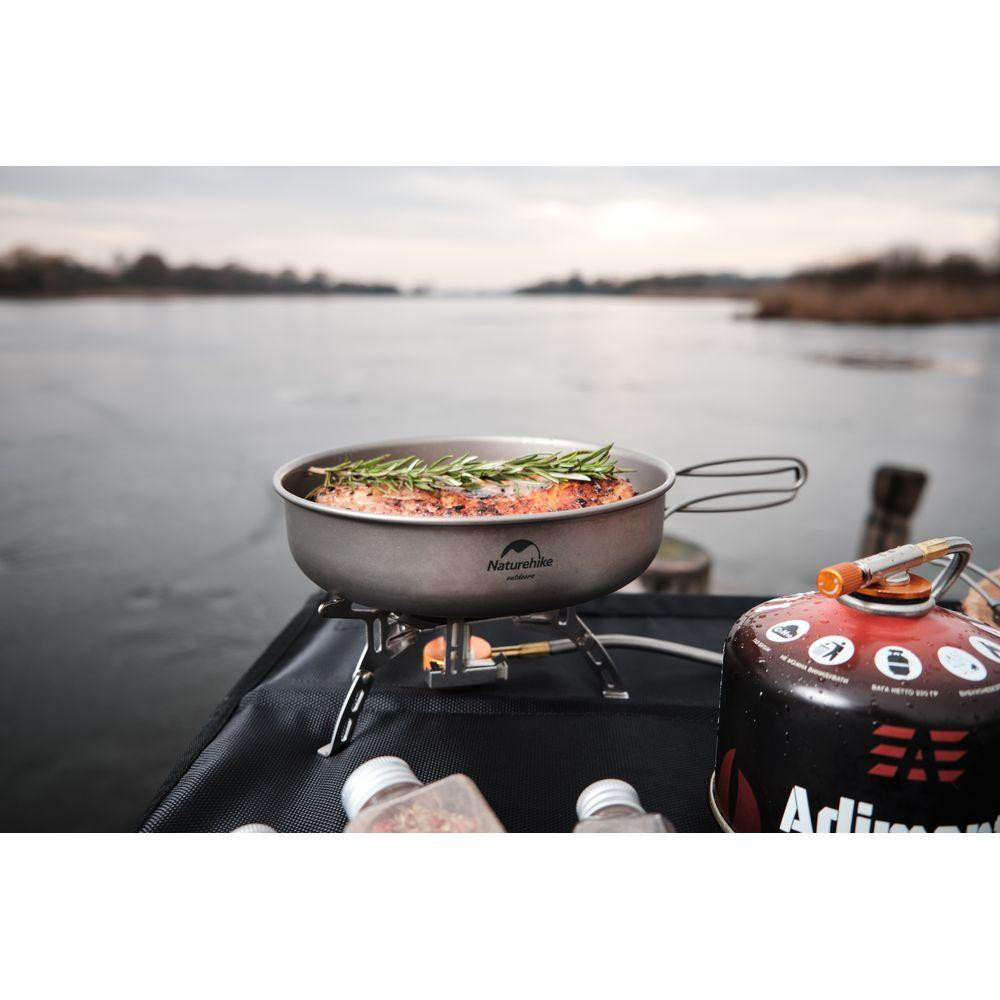 Сковородка титановая с раскладной ручкой 17 см Naturehike NH18T010-A Киев - изображение 9