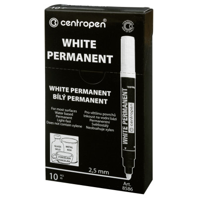 Маркер Centropen Permanent White 8586 2.5 мм (8586/11) Винница - изображение 2