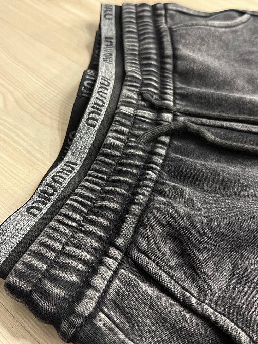 Брюки жіночі Black Cyclone 601 палаццо рівні варені тай-дай чорні, чорний, XL Київ - фото 2