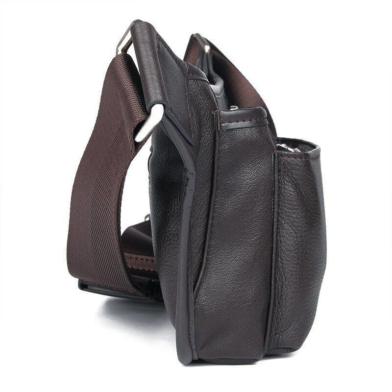 Сумка поясная кожаная Vintage 14972 Коричневая Киев - изображение 7