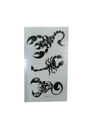 Тату наклейка Скорпіони 10 на 6 см чорний Київ