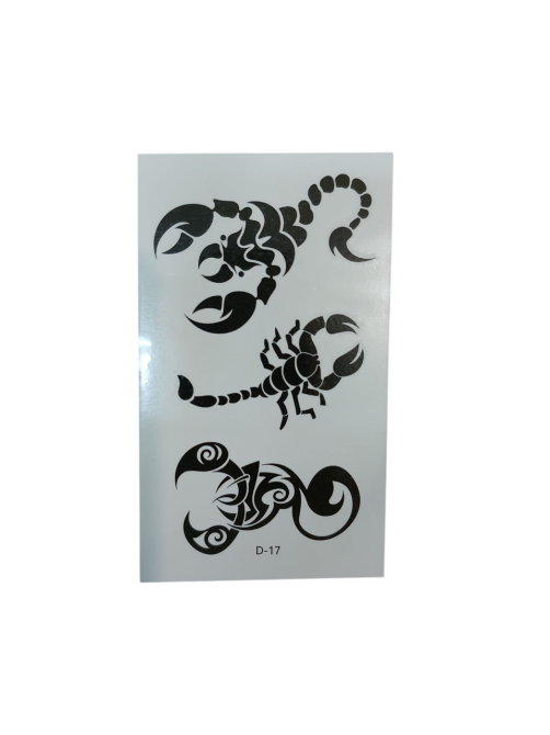 Тату наклейка Скорпіони 10 на 6 см чорний Київ - фото 1