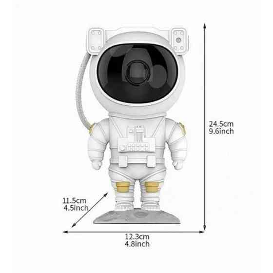 Ночник проектор звездного неба Astronaut Big, с пультом, 8 режимов, USB питание, ABS пластик, светод Киев