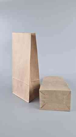 Пакет з дном паперовий 21,5*9*6,5 см 70 г\м2 коричневий з дном уп. 25 шт. Харків