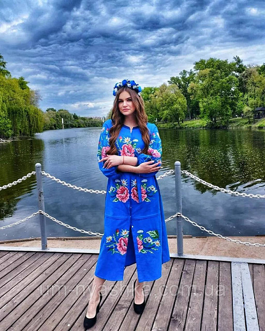 Жіноча вишита сукня на льні Роксолана Кривий Ріг - фото 1