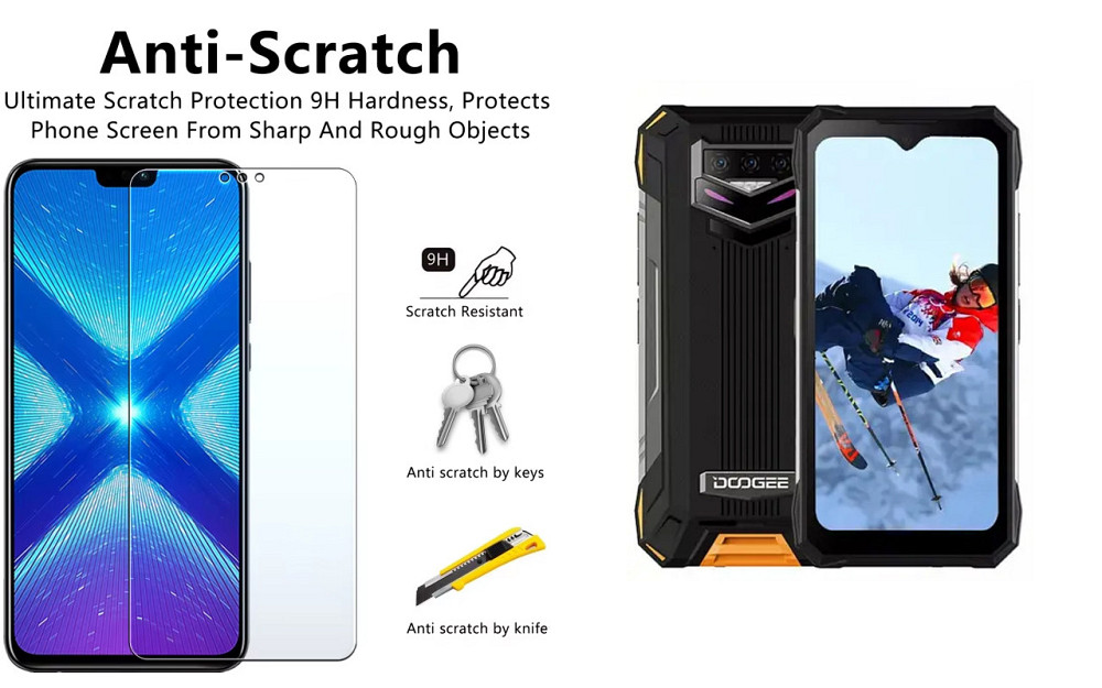 Захисне скло NeoGlass для Doogee S89, S89 Pro – надпрозоре та стійке Київ - фото 1