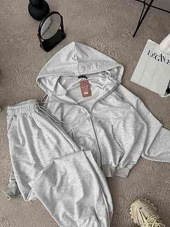 Женский спортивный прогулочный костюм двойка: кофта и штаны двунитка + турецкая рибана Одесса