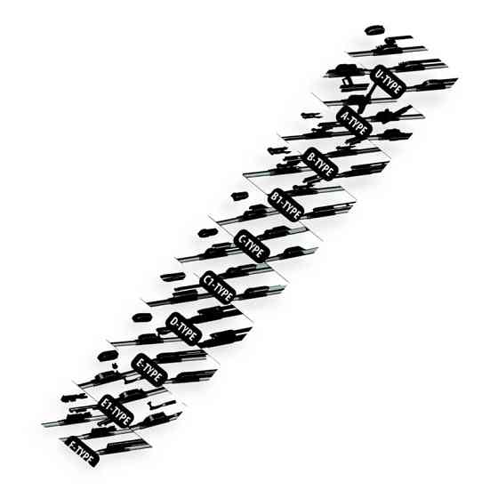 Щітка oximo multi безкаркасна 450мм + 7 адаптерів двірника Мукачево