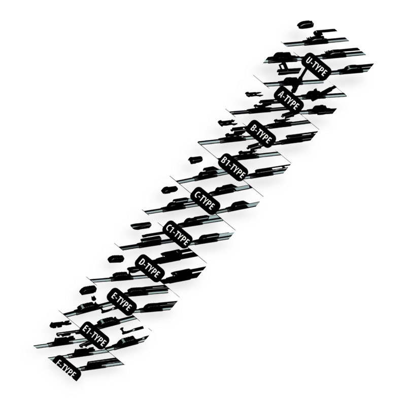 Щітка oximo multi безкаркасна 450мм + 7 адаптерів двірника Мукачево - фото 3