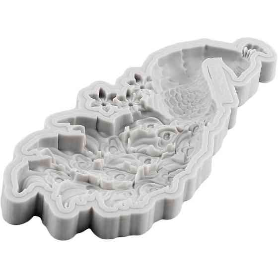 Молд силиконовый Павлин 160 на 75 мм серый Киев