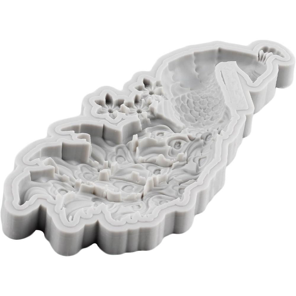 Молд силиконовый Павлин 160 на 75 мм серый Киев - изображение 4