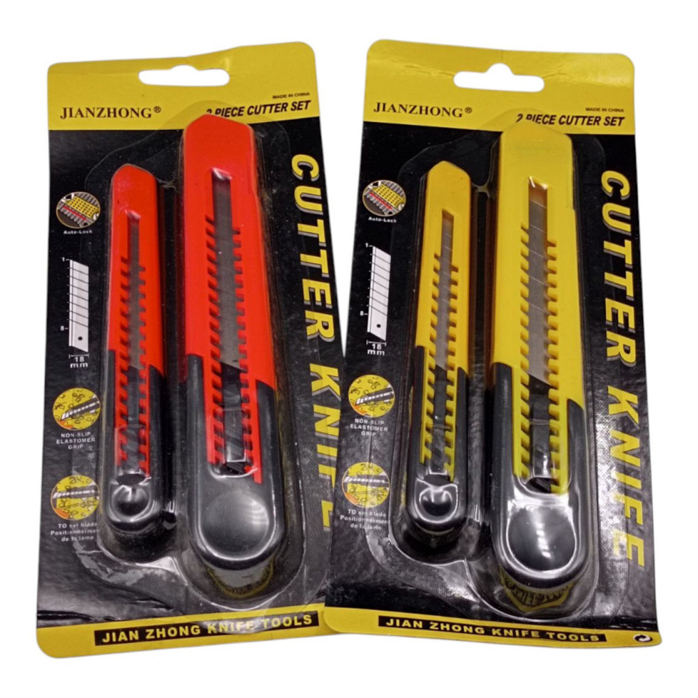 Ніж канцелярський JinGprin 2 ножі (1+1), W37 Дніпро - фото 1