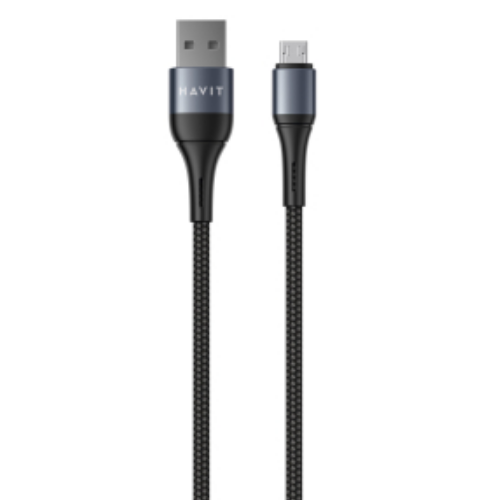 Кабель USB MicroUSB Havit HV-CB649C 2,1А 1м чорний Житомир - изображение 1