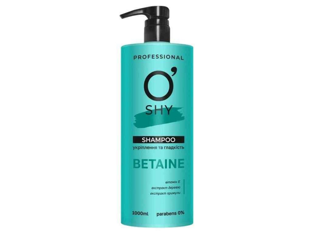 Шампунь 1л Betaine Укріплення та гладкість Professional ТМ OSHY Київ - фото 1