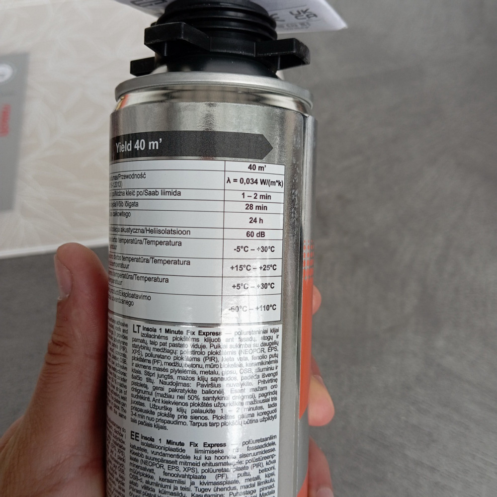 Клей-піна INSOLA 1 Minute Fix 750 мл Киев - изображение 5