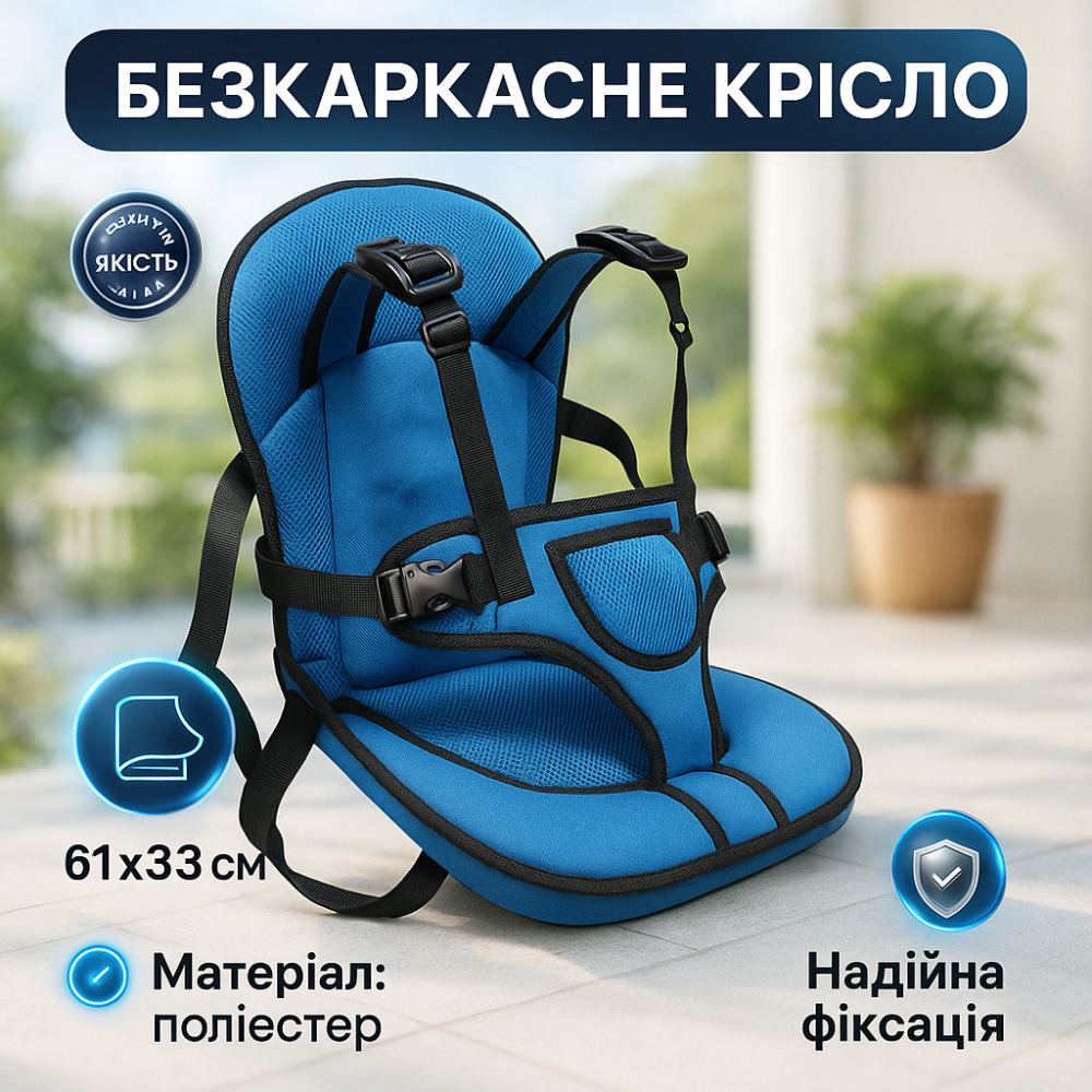 Дитяче автокрісло від 6 Multi Function Car Cushion, Крісло в машину для дітей 7, Безкаркасне автокрісло BC-58 Львів - фото 12