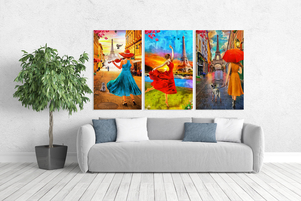 Модульная картина в гостиную / спальню   Дівчата     ART-018_3A 70х130 см Киев - изображение 2