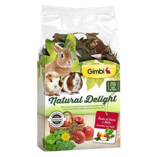 Трав'яний мікс GimBi Natural Delight для гризунів, кульбаба і яблука, 100 г Вінниця