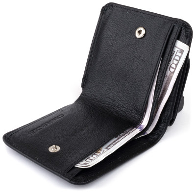 Кошелек ST Leather На кнопке Черный (19232) Винница - изображение 6