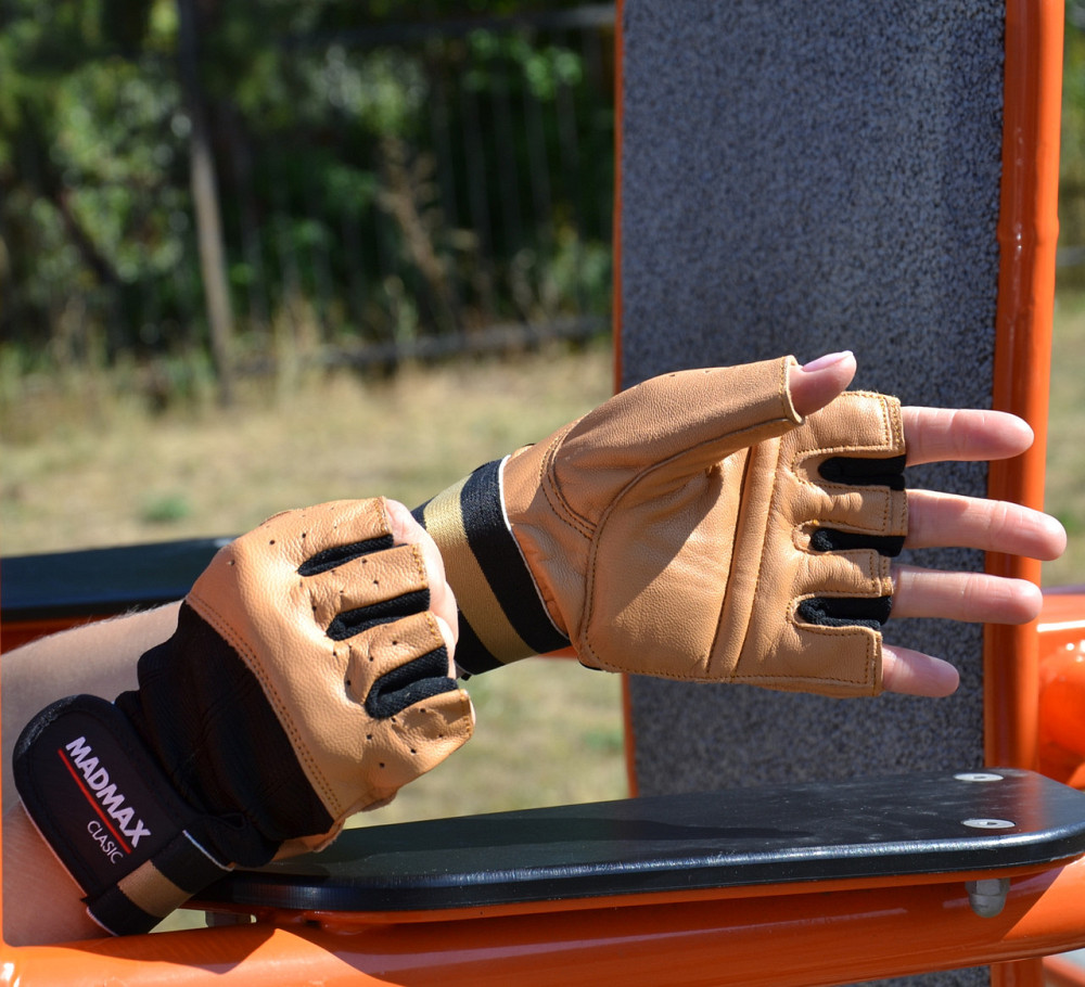 Рукавички для фітнесу MadMax MFG-248 Clasic Brown L Київ - фото 7