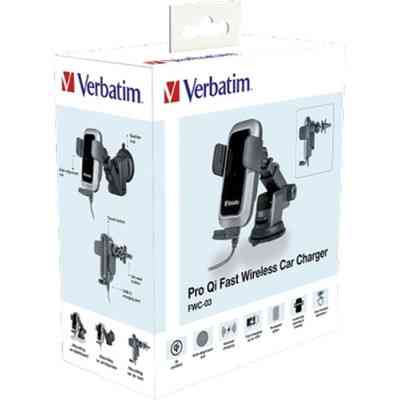 Універсальний автотримач Verbatim FWC-03 with Pro Qi Fast Wireless Car Charger (49554) Вінниця