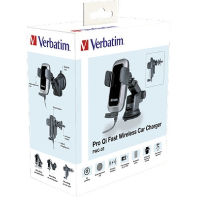 Універсальний автотримач Verbatim FWC-03 with Pro Qi Fast Wireless Car Charger (49554) Вінниця - фото 6